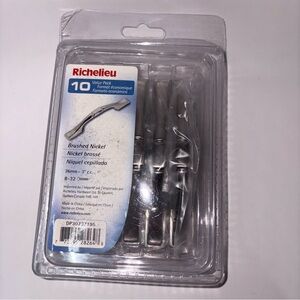 Brushed Nickel Arched Cabinet Drawer Pulls 76mm 3” cc Pack of 10 Shiny Sealed